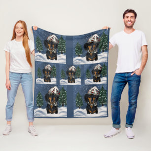 Dachshond Fleece Deken