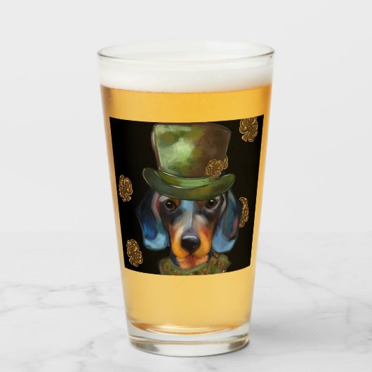 Dachshond glas (Voorkant gevuld)