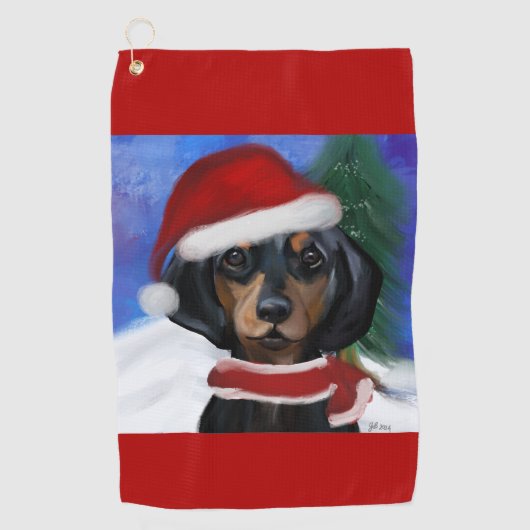 Dachshond Golfhanddoek (Voorkant)