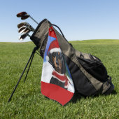 Dachshond Golfhanddoek (Groen)