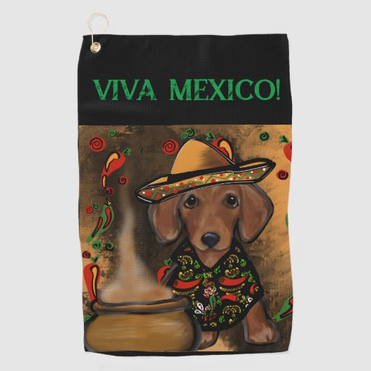 Dachshond Golfhanddoek (Voorkant)