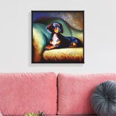 Dachshond Hond Canvas Afdruk (Insitu (Woonkamer))