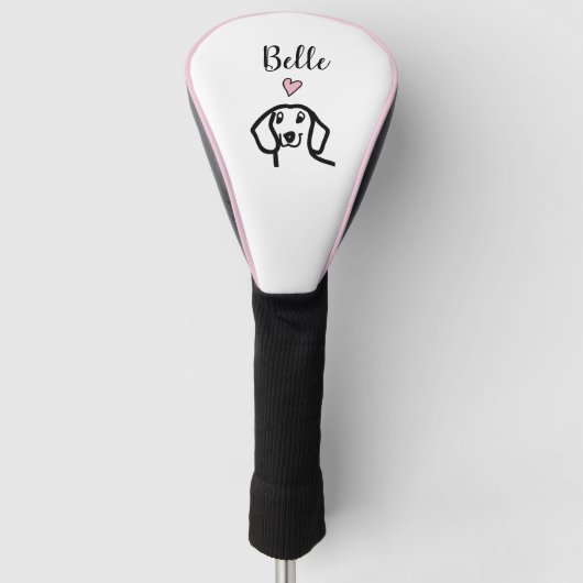 Dachshond Hond Golfheadcover (Voorkant)