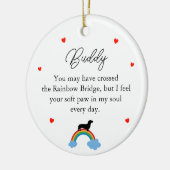 Dachshond Honden Custom Herdenking Keramisch Ornament (Links)