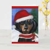 Dachshond  kaart (Gele Bloem)