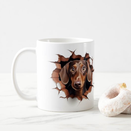 Dachshond koffiemok (Met donut)