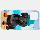 Dachshond op het strand Case-Mate iPhone case (Achterkant (horizontaal))