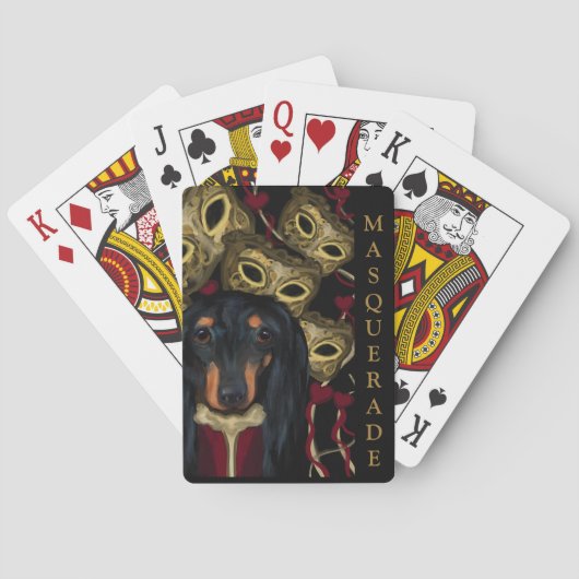 Dachshond pokerkaarten (Achterkant)