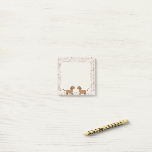 Dachshond Post-it® Notes (Op bureau)