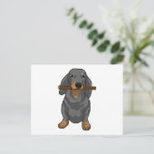 Dachshond Stok Briefkaart (Staand voorkant)