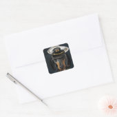 Dachshond Vierkante Sticker (Envelop)