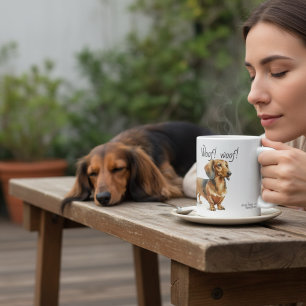 Dachshonden Bruin PERSONALISEER Koffiemok