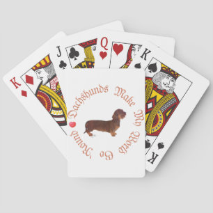 Dachshonden maken mijn wereld pokerkaarten