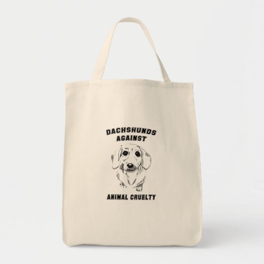 dachshondes tegen dierenmishandeling tote bag (Voorkant)