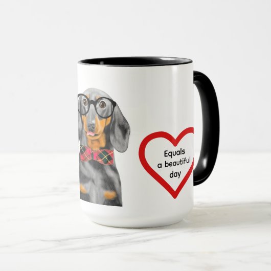 DACHSHSHING ET CAFÉ MUG (Devant droit)