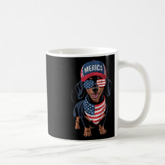 Dachshund 4 juli Amerikaanse vlag Doxie hond P Koffiemok