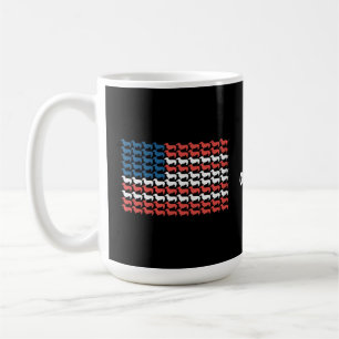 Dachshund 4 juli Amerikaanse vlag patriottisch Koffiemok