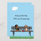 Dachshund 50e année Réunion Invitation (Devant / Derrière)