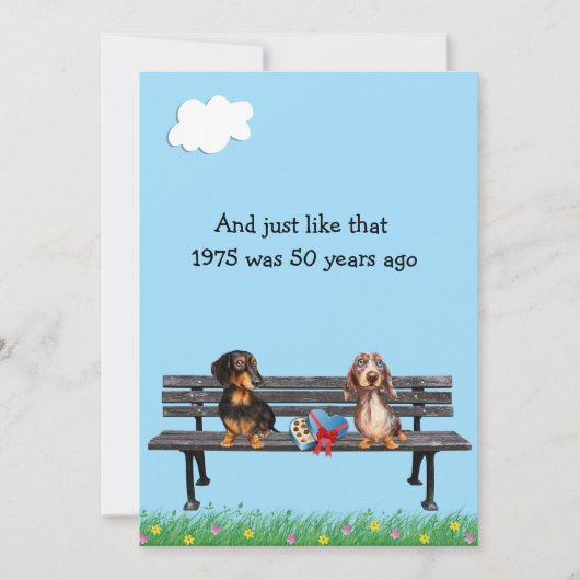 Dachshund 50e année Réunion Invitation (Devant)