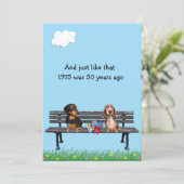 Dachshund 50e année Réunion Invitation (Debout devant)