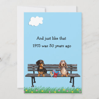 Dachshund 50ste jaar reünie kaart