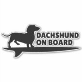 Dachshund à bord - Sticker de voiture de chien de  (Devant)