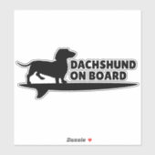 Dachshund à bord - Sticker de voiture de chien de  (Feuille)
