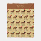 Dachshund à travers la couverture de la flotte de  (Devant)