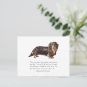Dachshund Aandenken - Mannelijk Briefkaart (Staand voorkant)