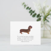 Dachshund Aandenken - Vrouwelijk Briefkaart (Staand voorkant)