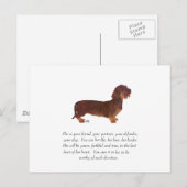 Dachshund Aandenken - Vrouwelijk Briefkaart (Voorkant / Achterkant)