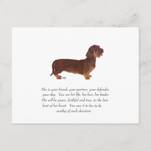Dachshund Aandenken - Vrouwelijk Briefkaart