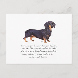 Dachshund Aandenken - Vrouwelijk Briefkaart