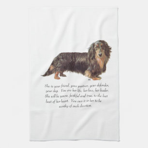 Dachshund Aandenken - Vrouwelijk Theedoek