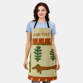 Dachshund Abstrait, ajouter du texte, tablier (Porté)