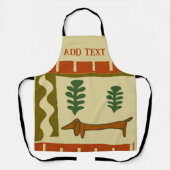 Dachshund Abstrait, ajouter du texte, tablier (Recto)