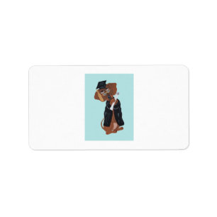 Dachshund Afgestudeerde Etiket