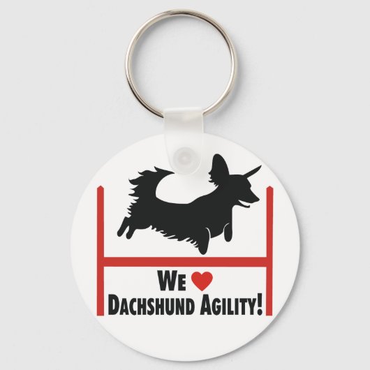Dachshund Agility Love Sleutelhanger (Voorkant)
