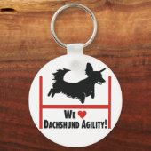 Dachshund Agility Love Sleutelhanger (Voorkant)