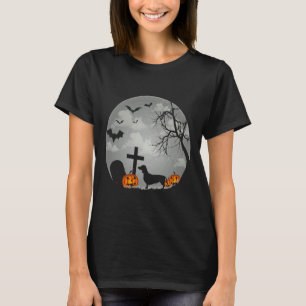 Dachshund And Moon Halloween 792 T-shirt