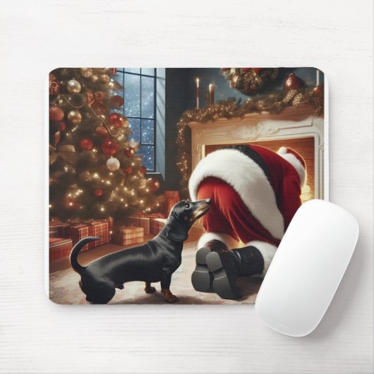 Dachshund and Santa Muismat (Met muis)