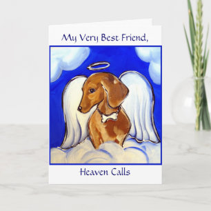 Dachshund Angel-kaart Kaart
