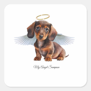 Dachshund Angel Puppy Stickers