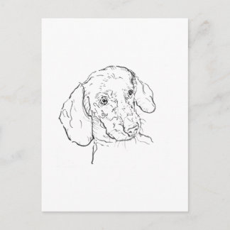 Dachshund Ansichtkaart – Sausage Dog Illustratie Briefkaart