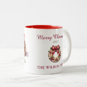 Dachshund Aquarelle Christmas Mug (Devant droit)