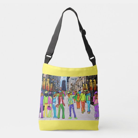 Dachshund Art Crossbody Tas (Voorkant)