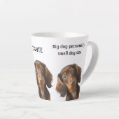 Dachshund Art Funny Quotes Sause Dog Gift Coffee Latte Mok (Rechterhoek)