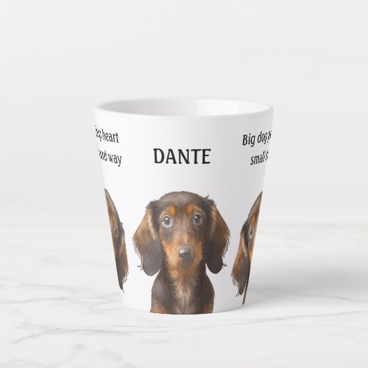 Dachshund Art Funny Quotes Sause Dog Gift Coffee Latte Mok (Voorkant)