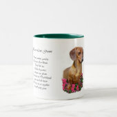 Dachshund Art Gifts Tweekleurige Koffiemok (Center)