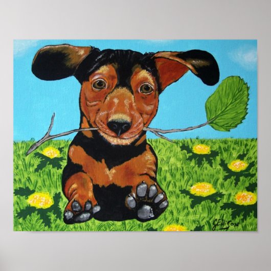 Dachshund Art Print (Voorkant)
